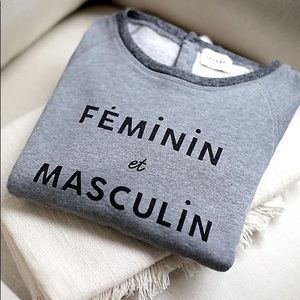 Sézane Paris Féminin et Masculine sweatshirt